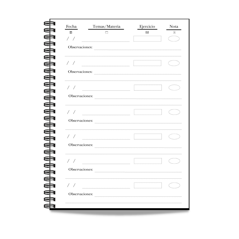 Simulacros agenda opositor jr project