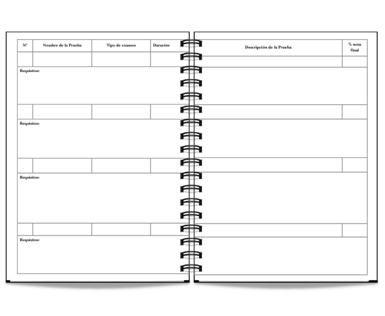 Planificador de pruebas para oposiciones